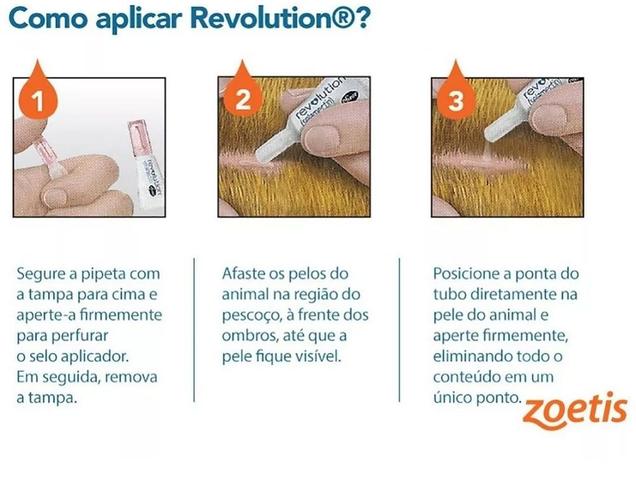 Imagem de Anti Pulgas Revolution Gato 45 Mg 2,6 A 7,5 Kg 3 Pipetas