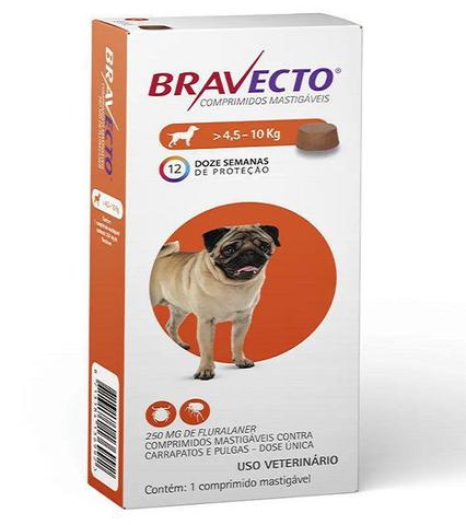 Imagem de Kit 3 Anti Pulgas e Carrapatos Bravecto para Cães de 4,5 a 10kg - 250mg